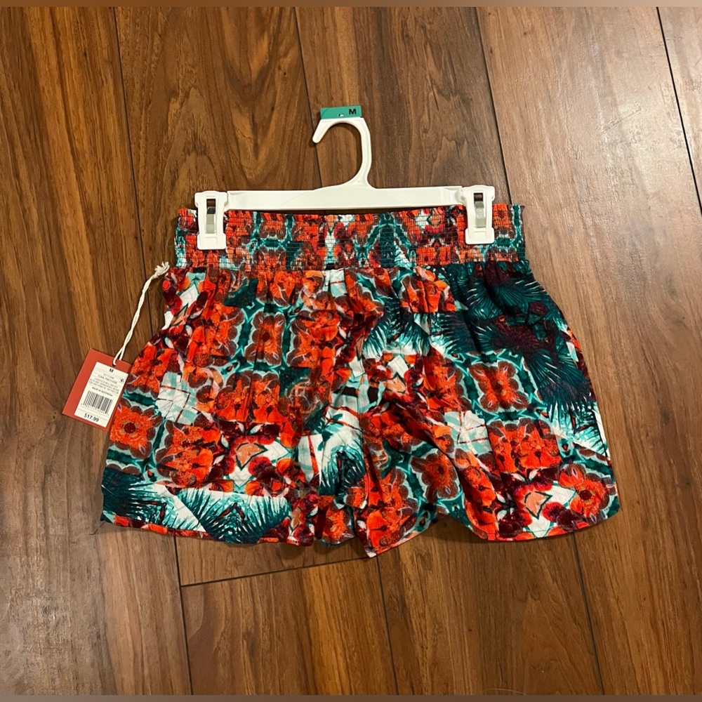 Mossimo Floral/Tropical Elastic Shorts